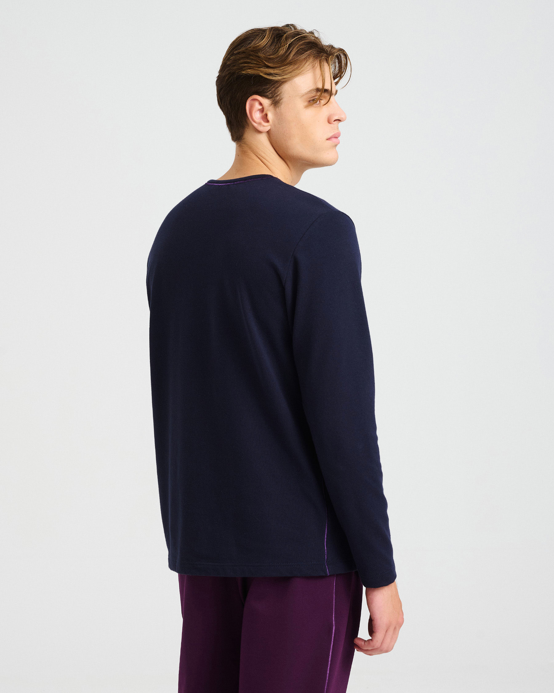 Long-Sleeved Bio Cotton Top - 001581043m - image 4