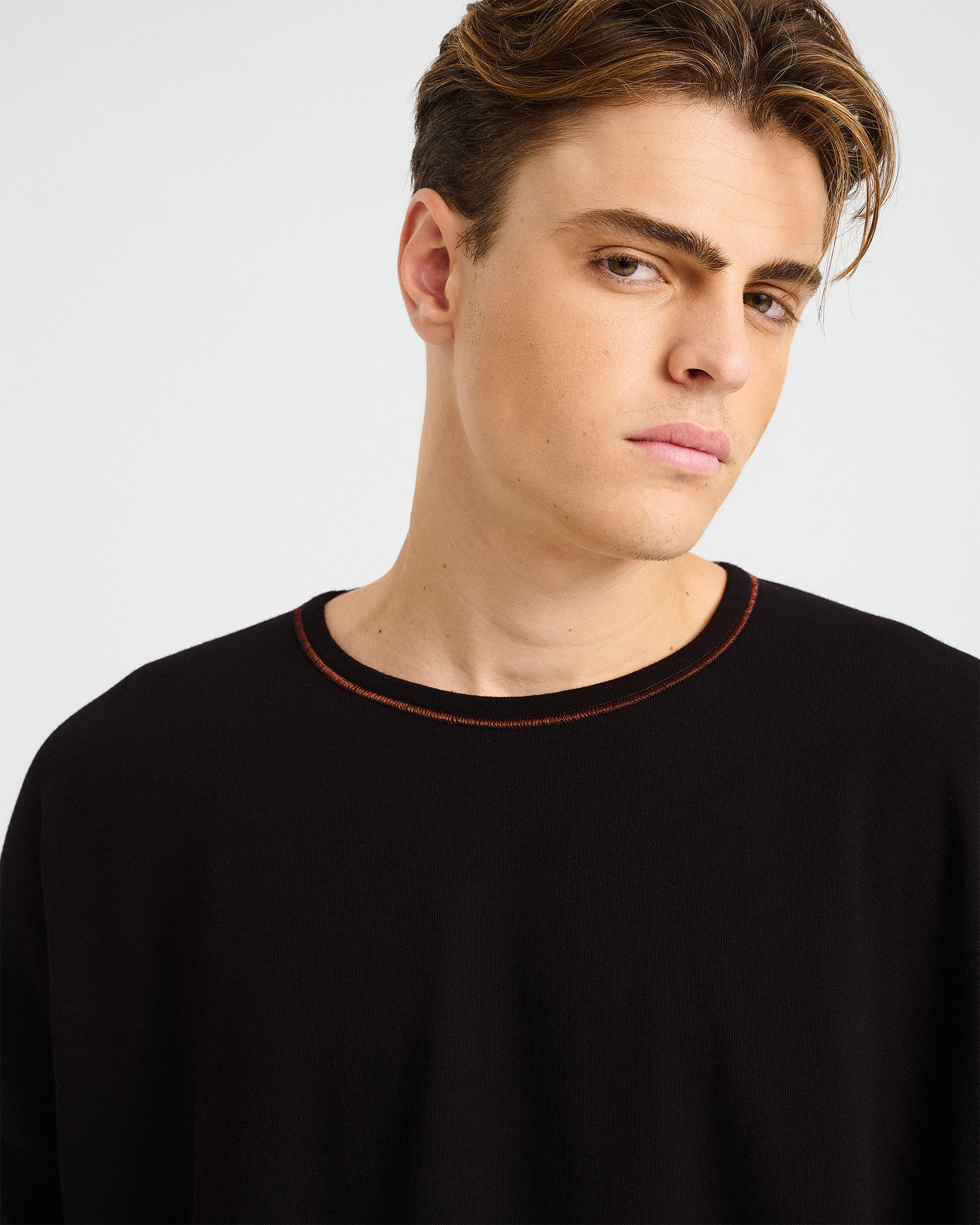 Oversized Long-Sleeved Bio Cotton Top - 001581053m - image 5