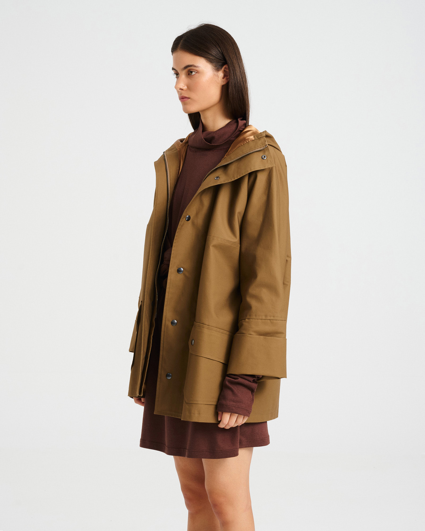 Windproof Cotton Hooded Jacket - 001692118 - image 4