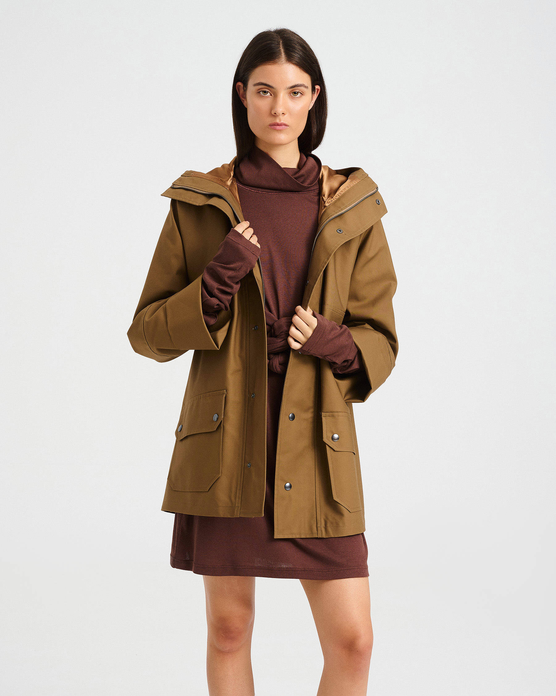 Windproof Cotton Hooded Jacket - 001692118 - image 5