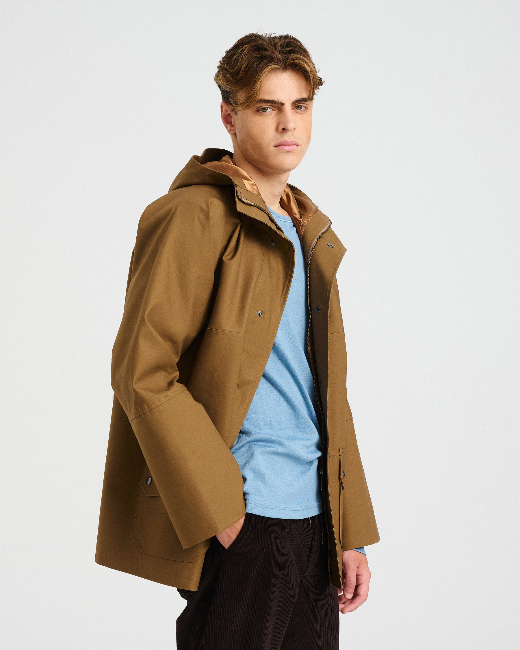 Windproof Cotton Hooded Jacket - 001692118m - image 4