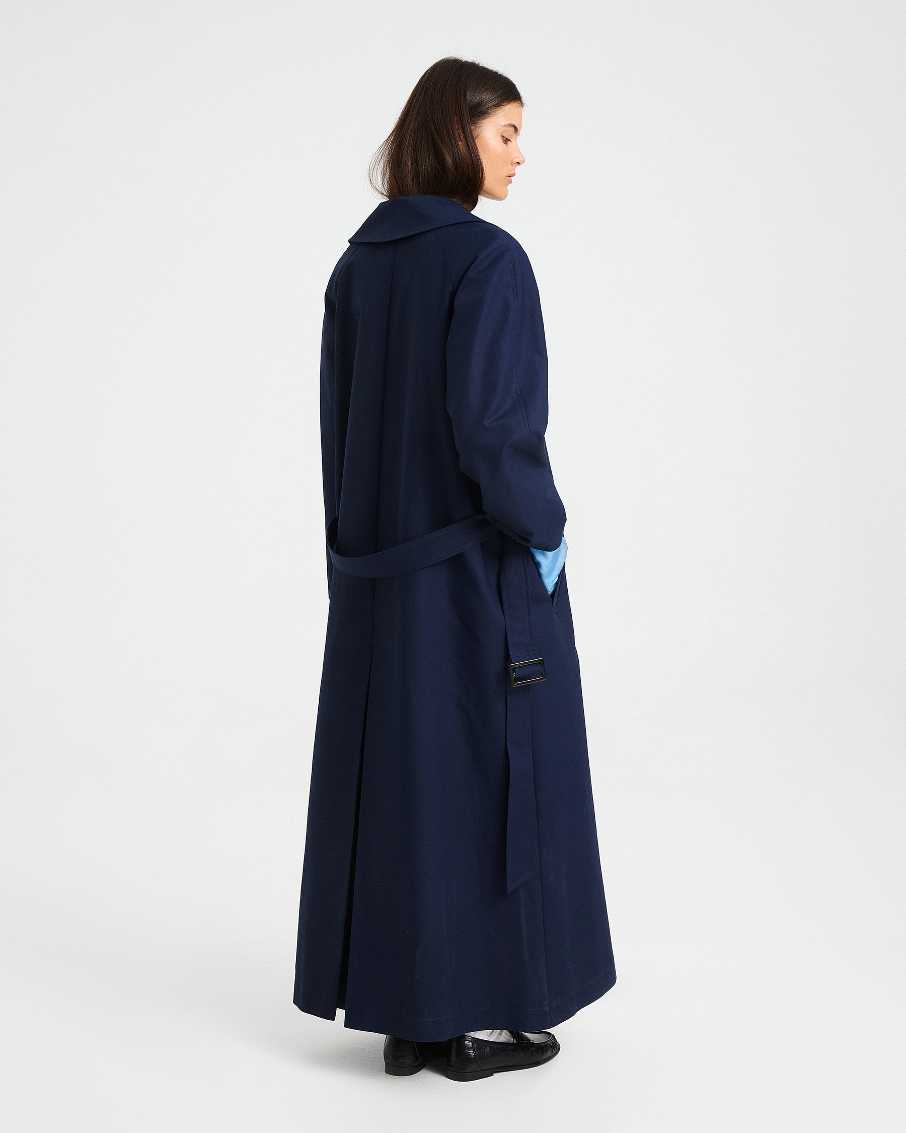 Long Windproof Cotton Trench Coat - 001692615 - image 5