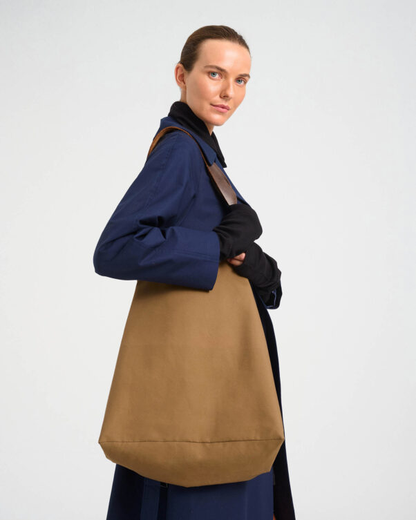 Oversized Τσάντα Tote από Αντιανεμικό Βαμβάκι - 001699413 - Εικόνα 2