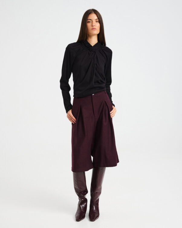 Wool-Cotton Blend Jupe-Culottes - 002413061 - image 1