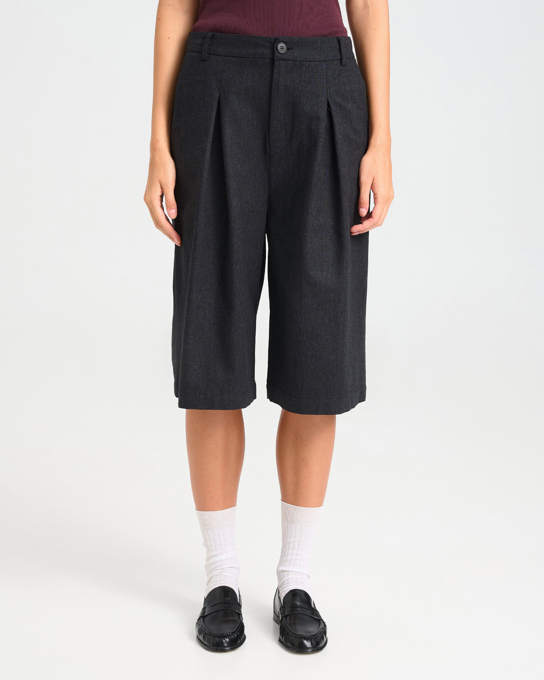 Wool-Cotton Blend Jupe-Culottes - 002413061 - image 4