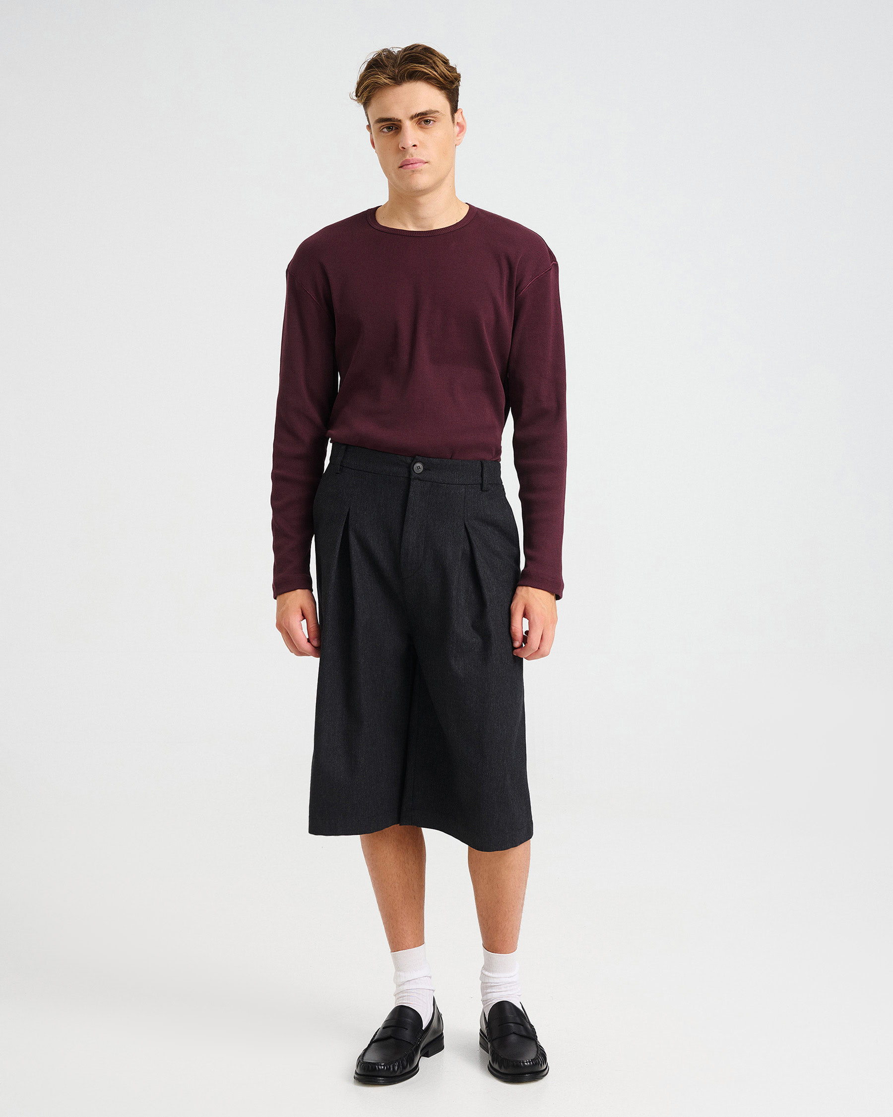 Wool-Cotton Blend Jupe-Culottes - 002413061m - image 1