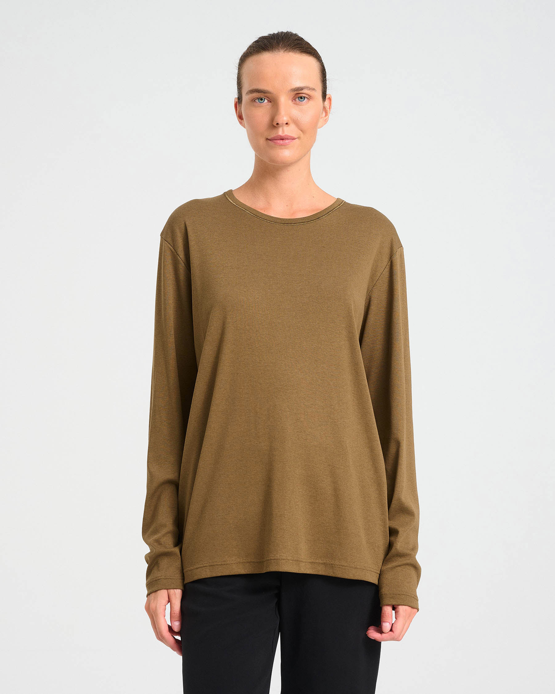 Long-Sleeved Bamboo and Cotton Top - 004051043 - image 6