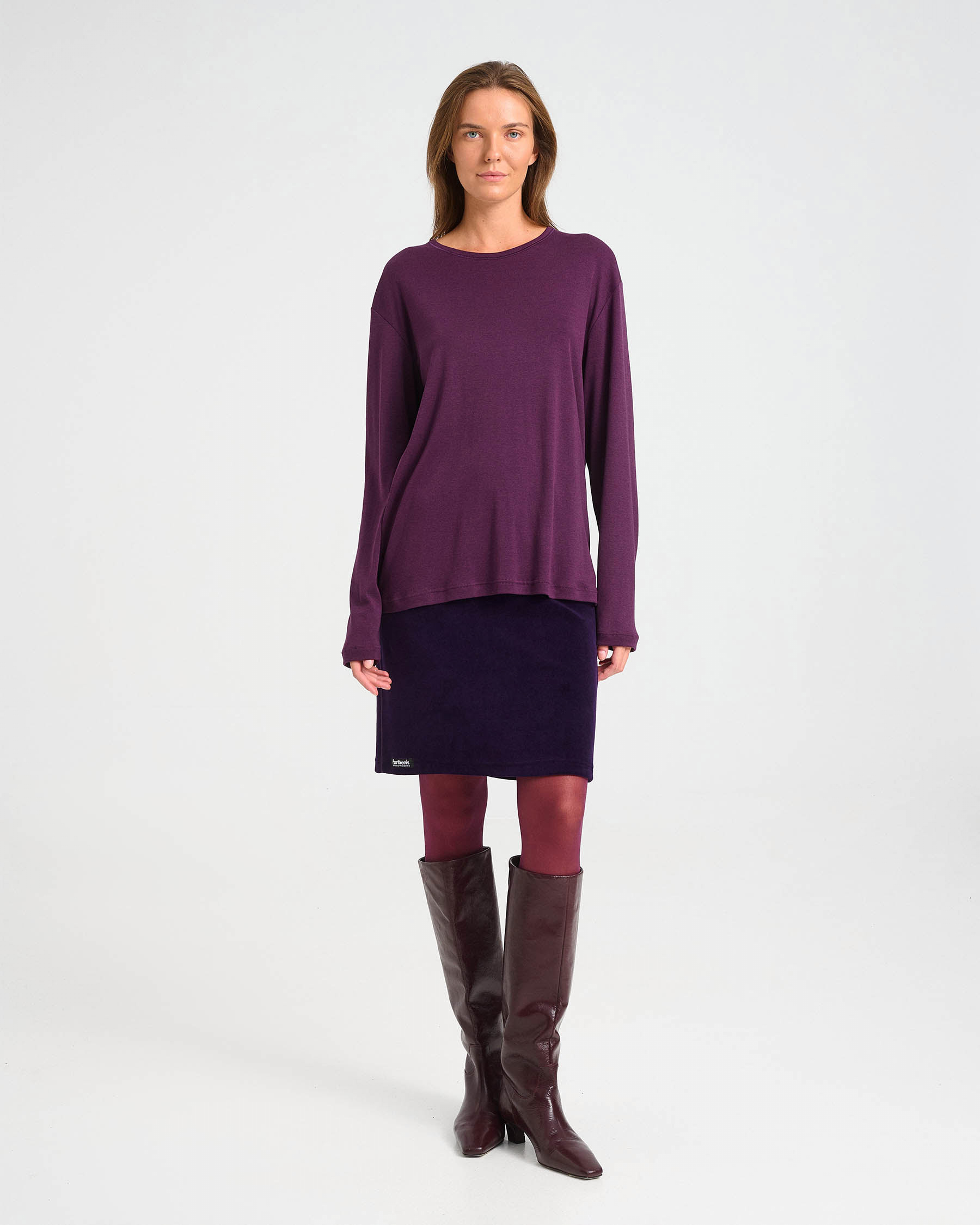 Long-Sleeved Bamboo and Cotton Top - 004051043 - image 1