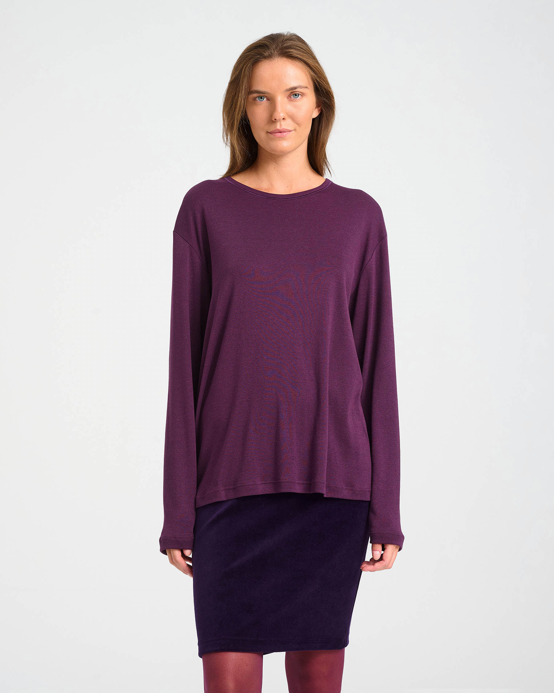 Long-Sleeved Bamboo and Cotton Top - 004051043 - image 2