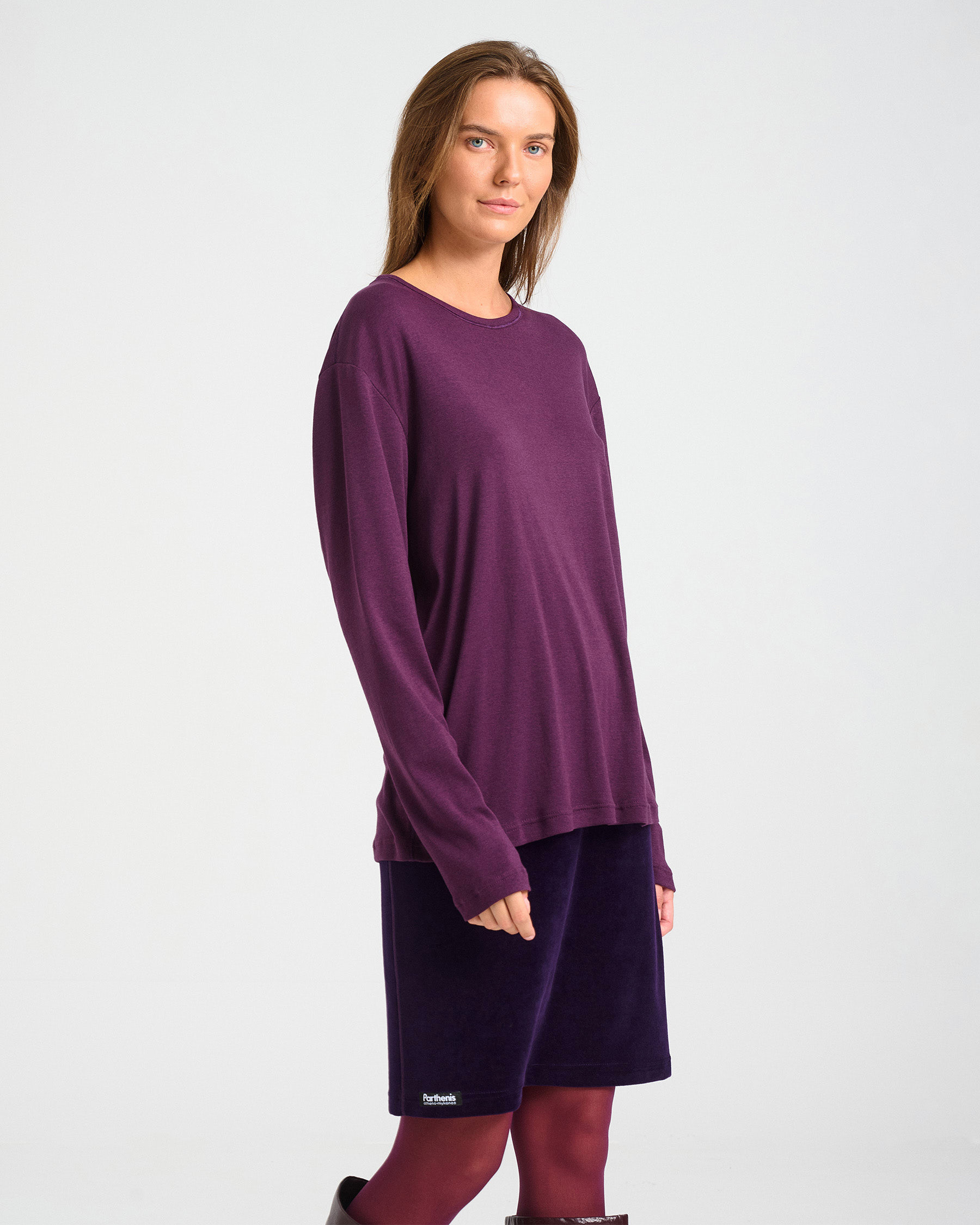 Long-Sleeved Bamboo and Cotton Top - 004051043 - image 3
