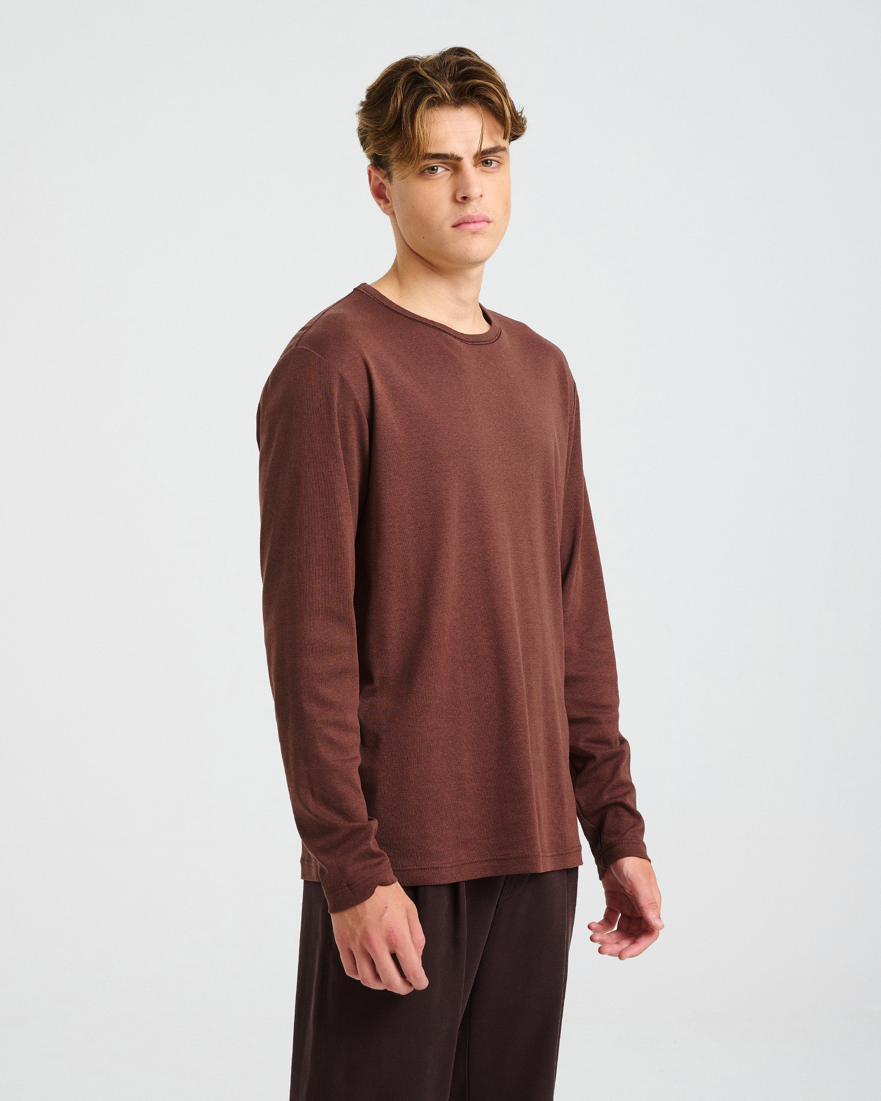 Long-Sleeved Bamboo and Cotton Top - 004051043m - image 5