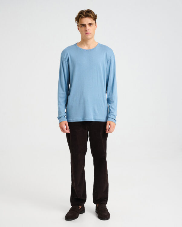 Long-Sleeved Bamboo and Cotton Top - 004051043m - image 1