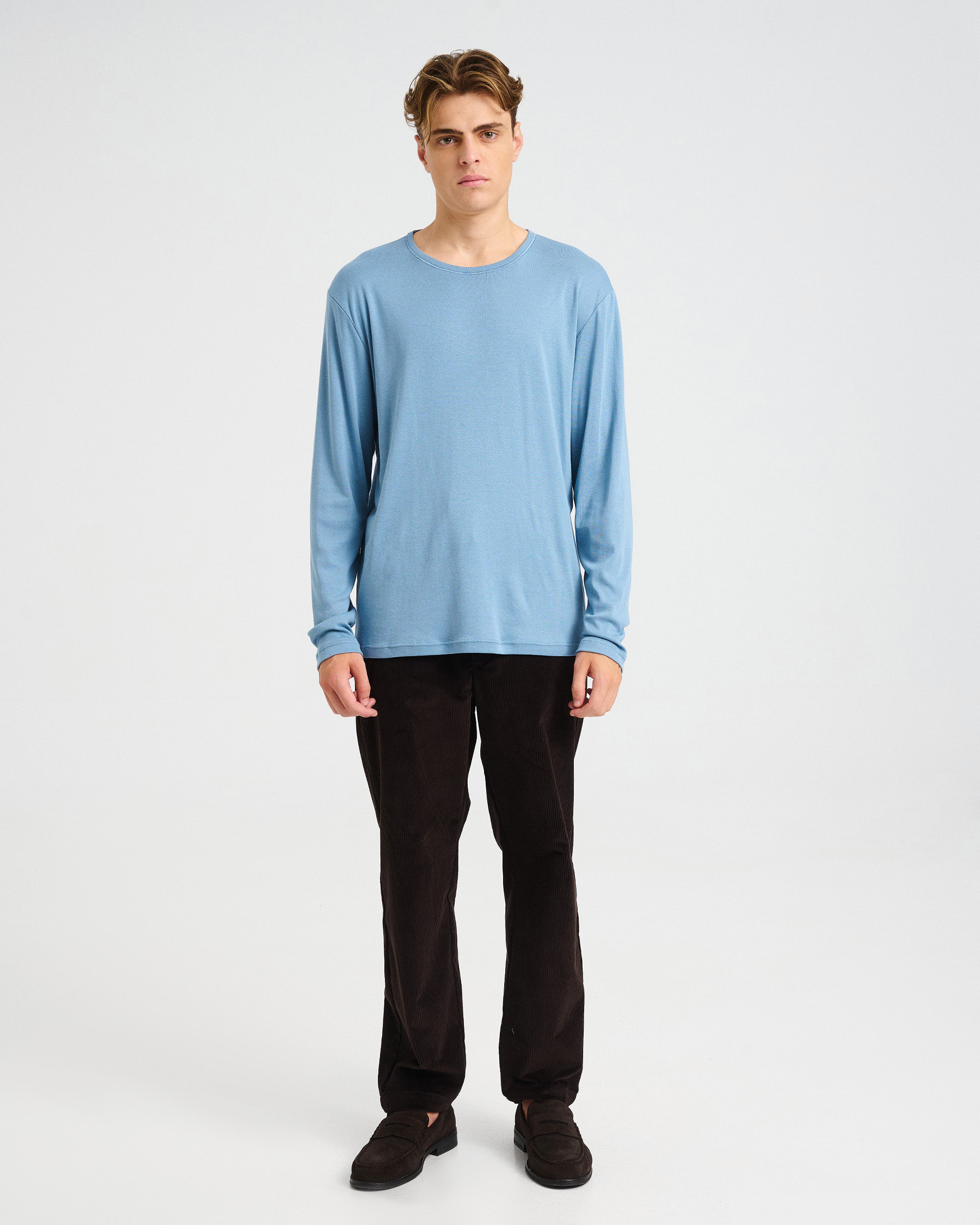 Long-Sleeved Bamboo and Cotton Top - 004051043m - image 1
