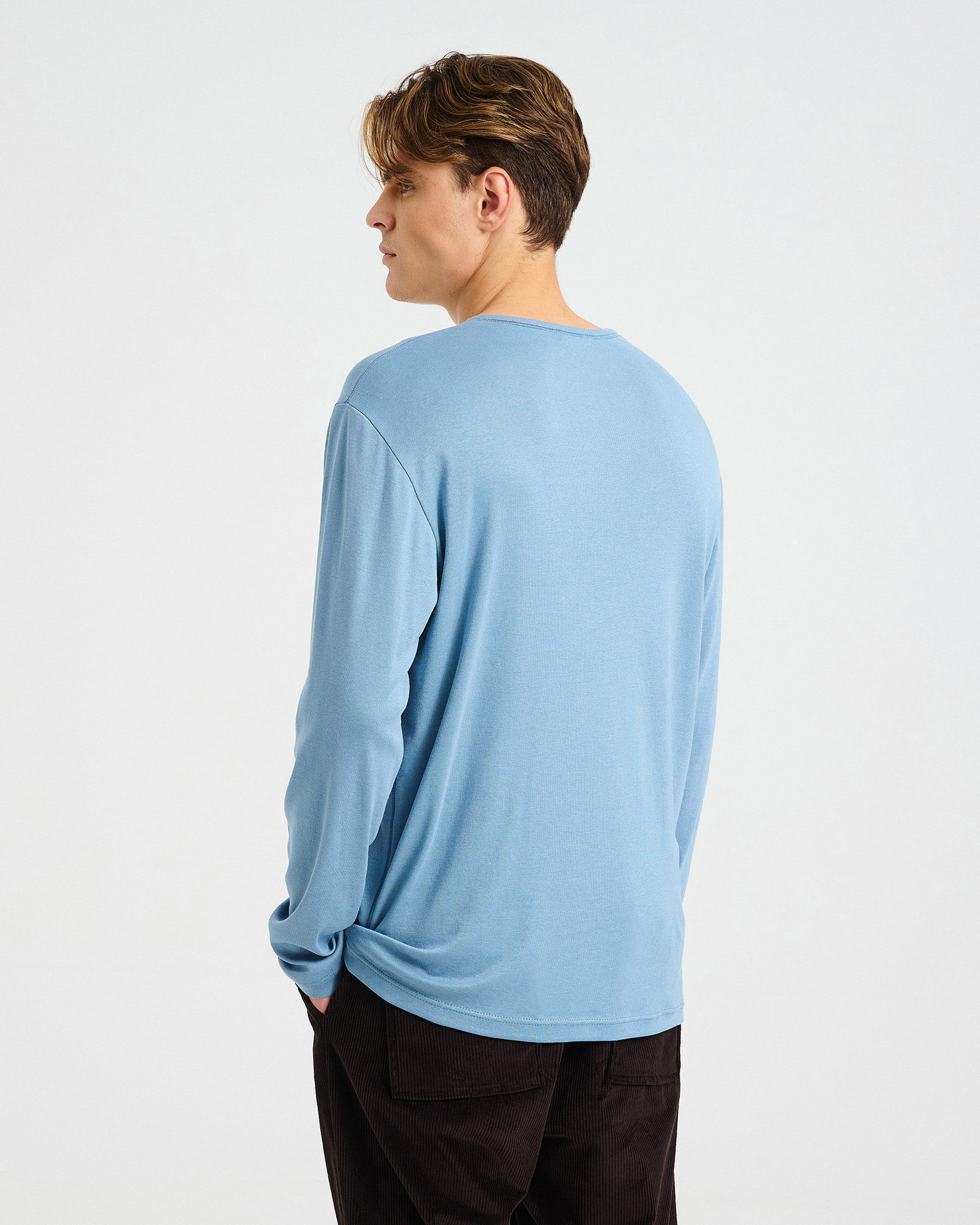 Long-Sleeved Bamboo and Cotton Top - 004051043m - image 4