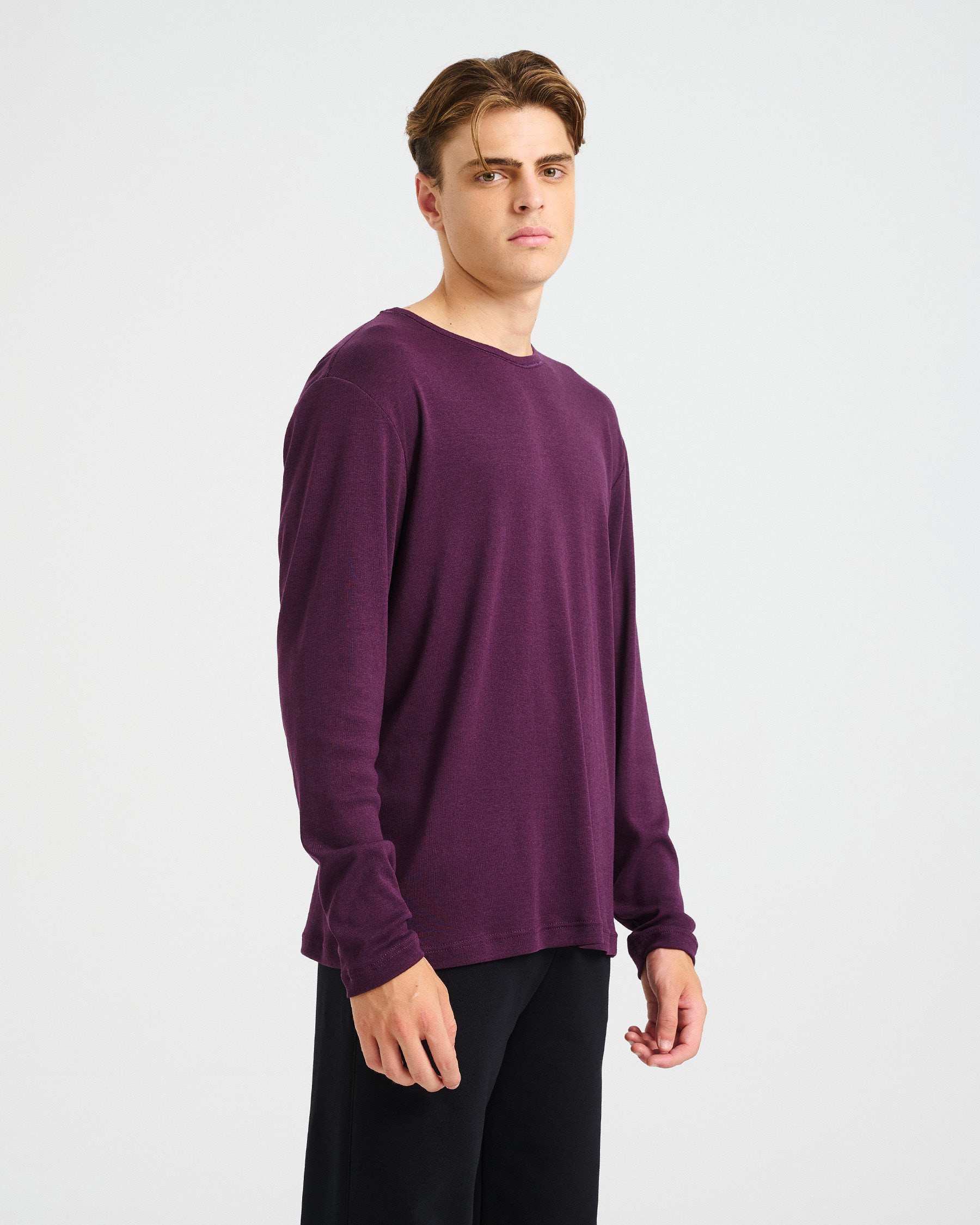 Long-Sleeved Bamboo and Cotton Top - 004051043m - image 7