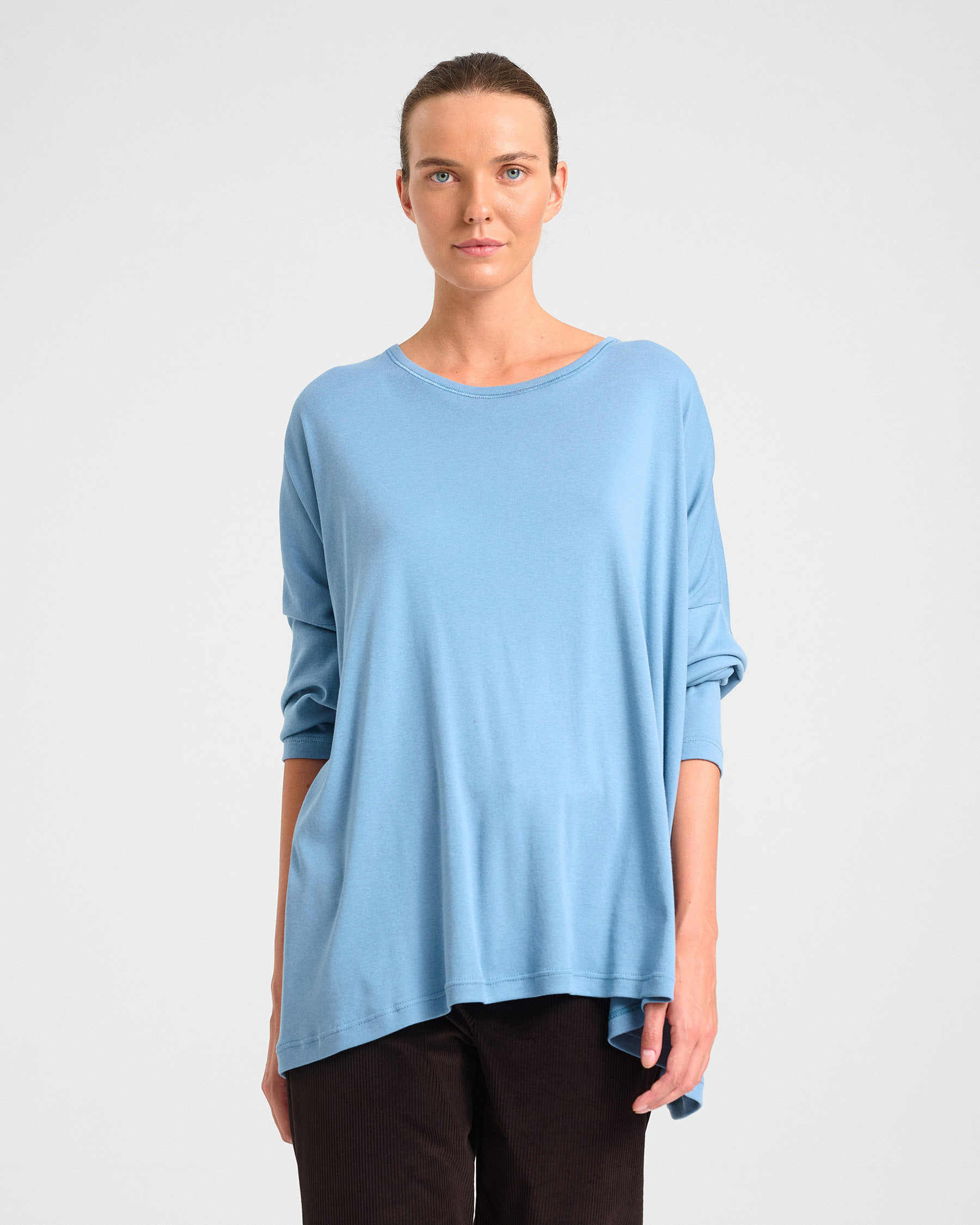 Oversized Bamboo and Cotton Top - 004051053 - image 6