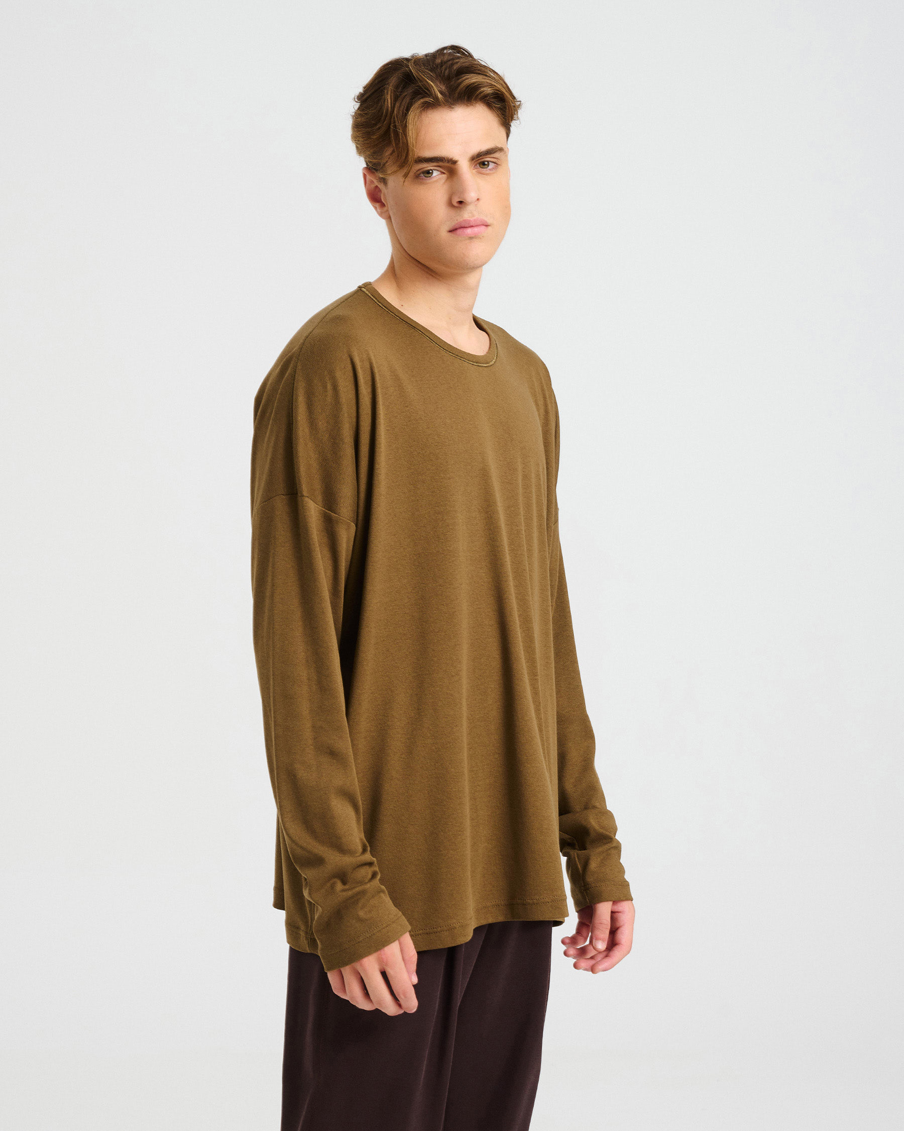 Oversized Bamboo and Cotton Top - 004051053m - image 6