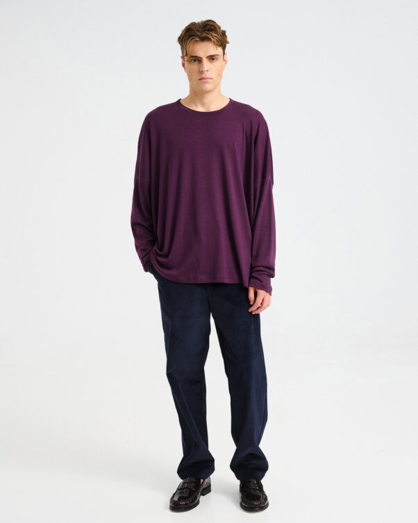 Oversized Bamboo and Cotton Top - 004051053m - image 1