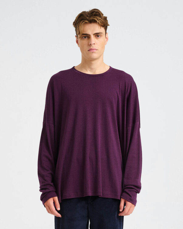 Oversized Bamboo and Cotton Top - 004051053m - image 2