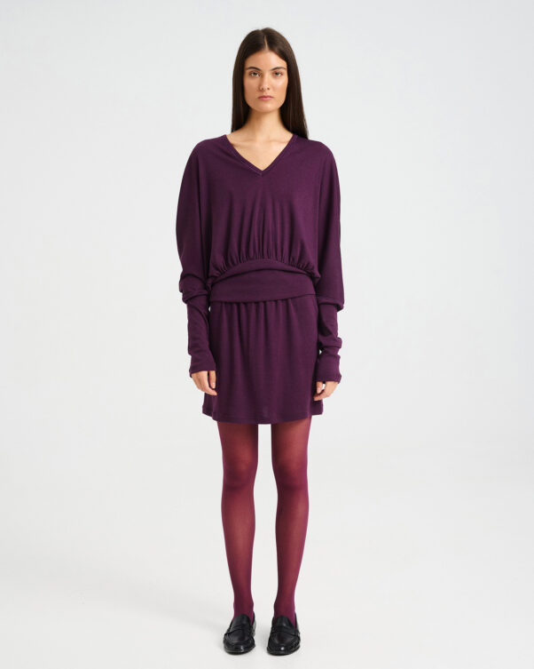 Bamboo and Cotton Top with Deep V-Neck - 004051113 - image 1