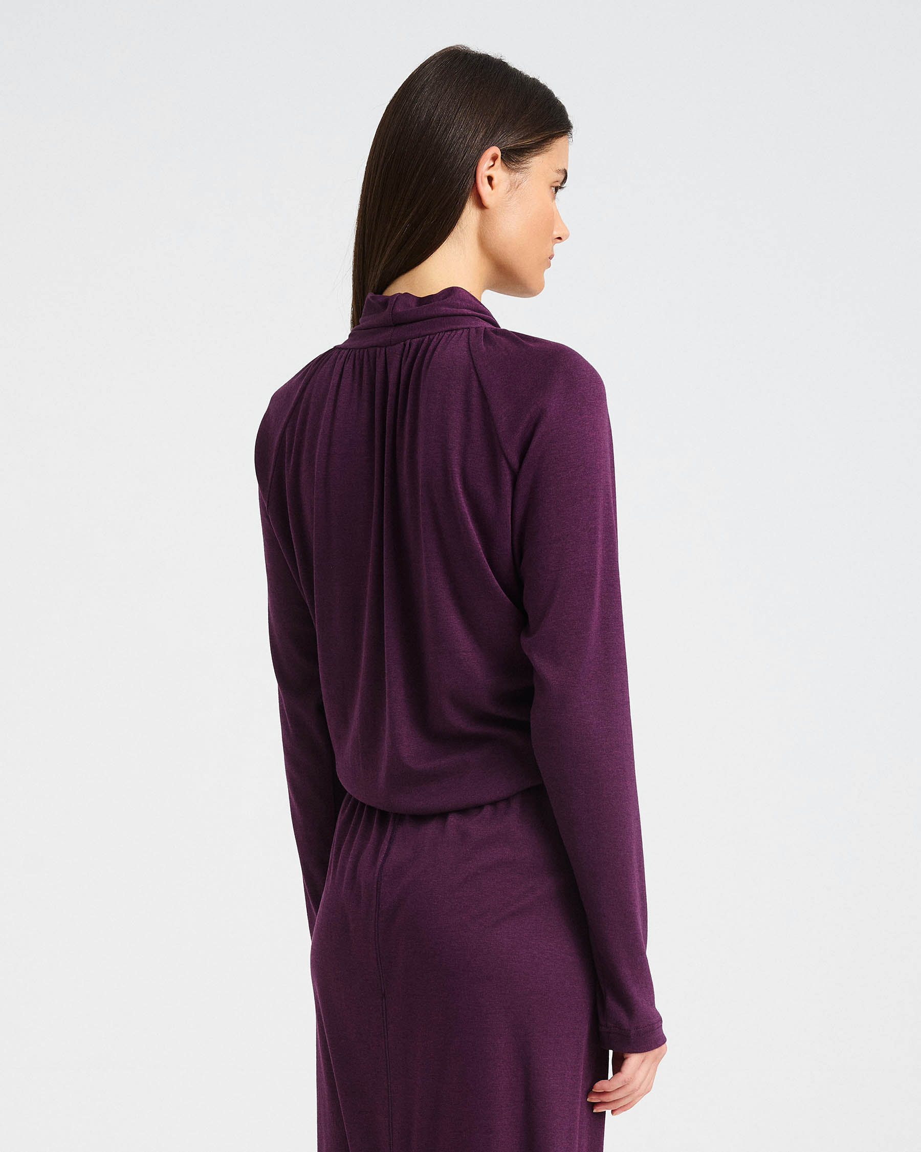 Bamboo and Cotton Top with Knotted Neckline - 004051252 - image 7