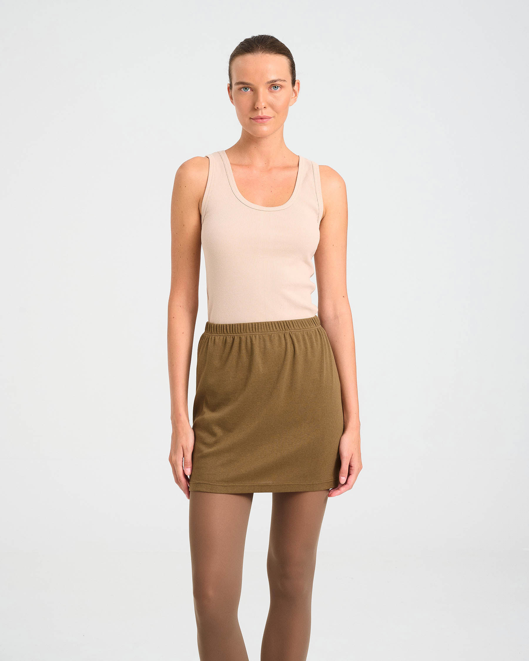 Bamboo and Cotton Mini Skirt - 004054078 - image 4