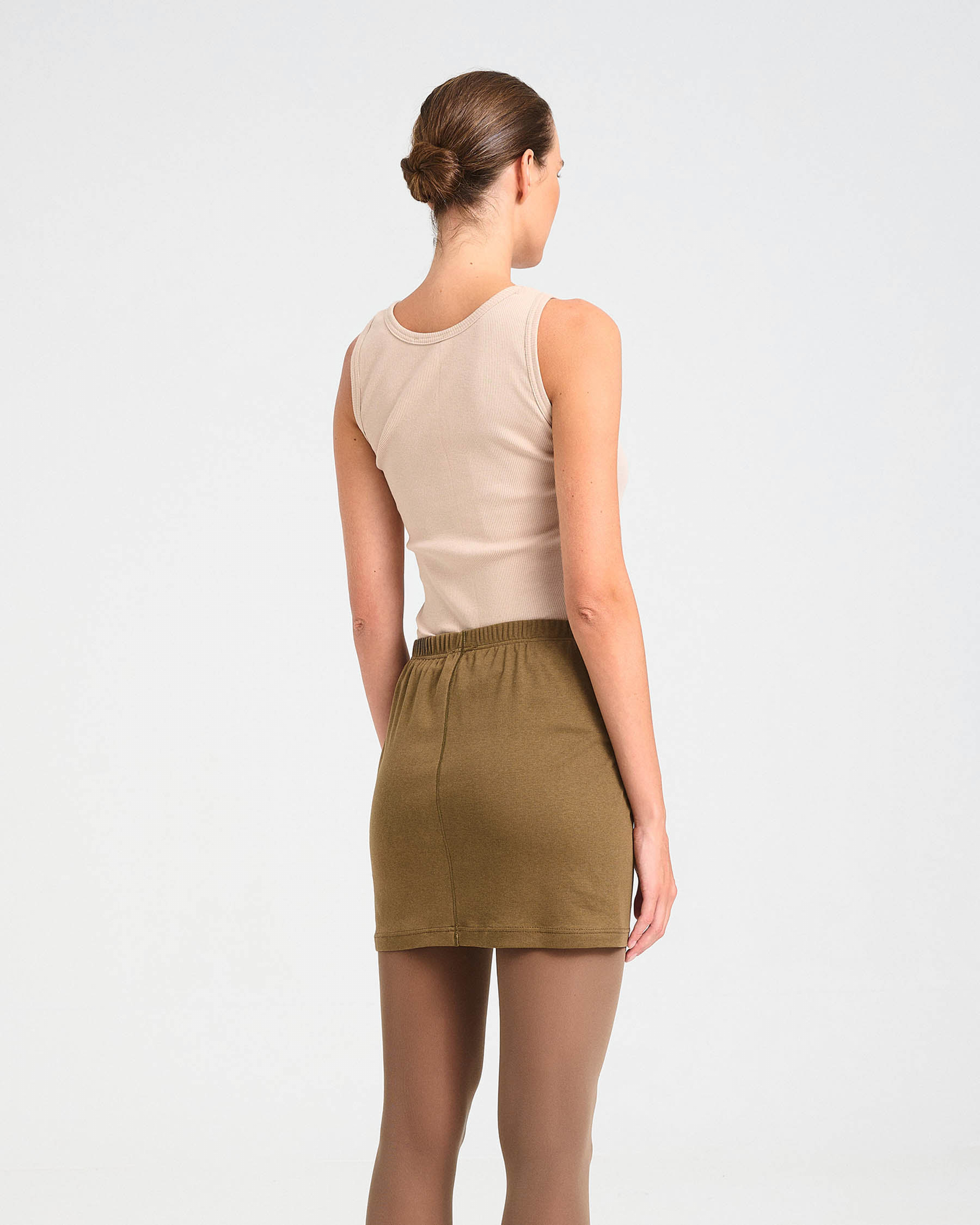 Bamboo and Cotton Mini Skirt - 004054078 - image 5