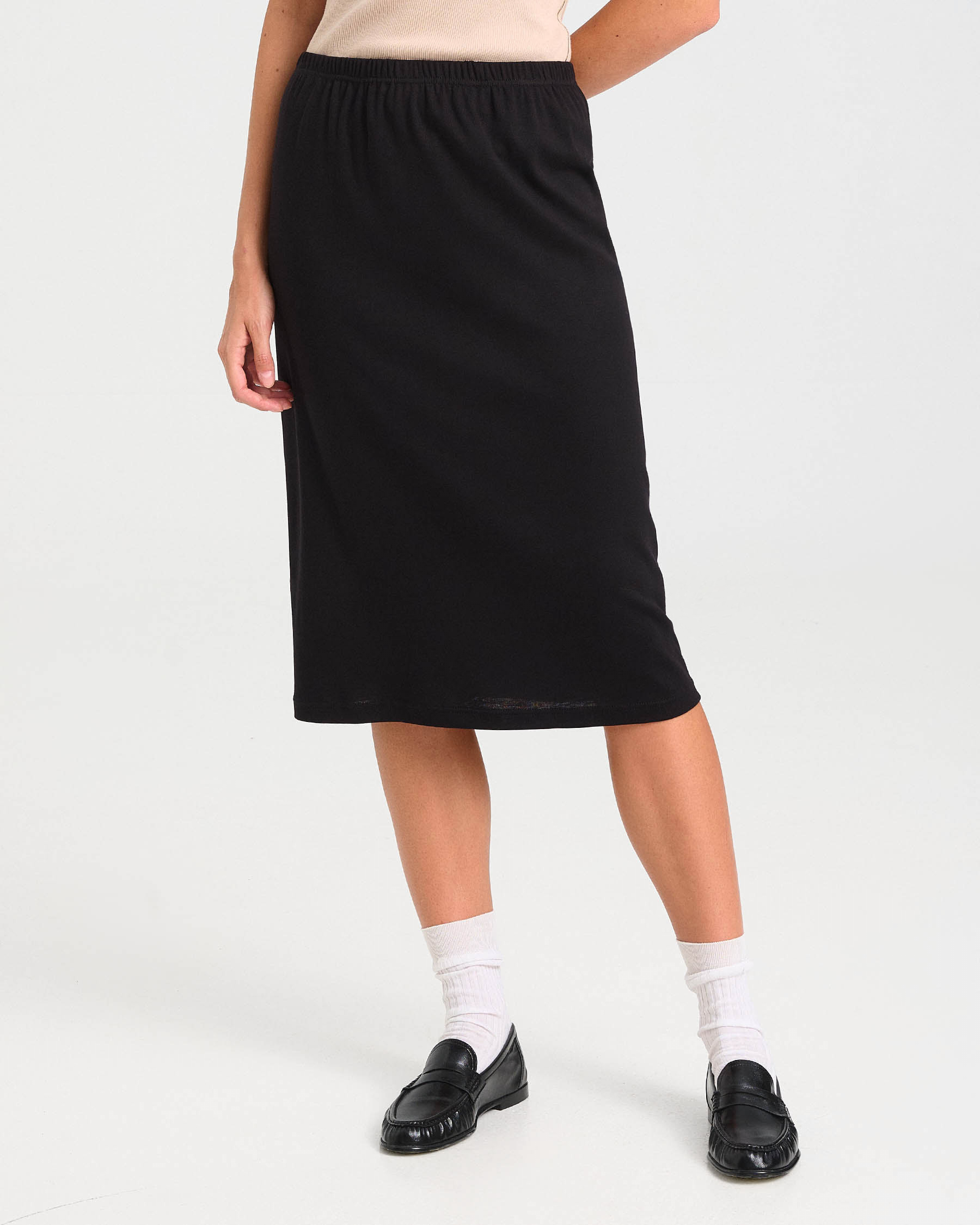 Bamboo and Cotton Midi Skirt - 004054079 - image 4