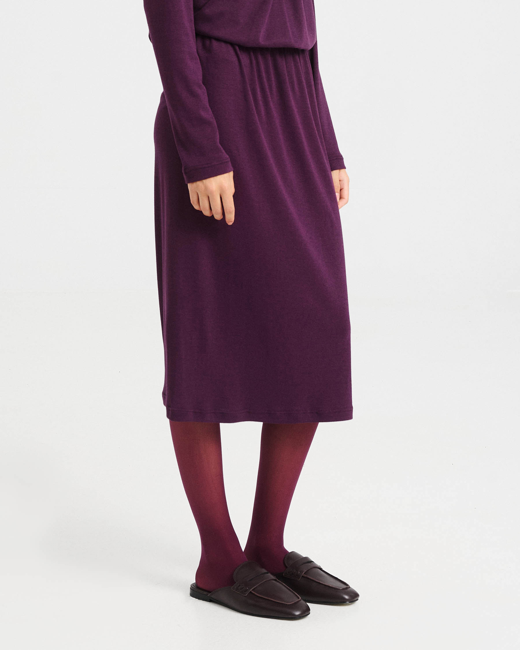 Bamboo and Cotton Midi Skirt - 004054079 - image 5