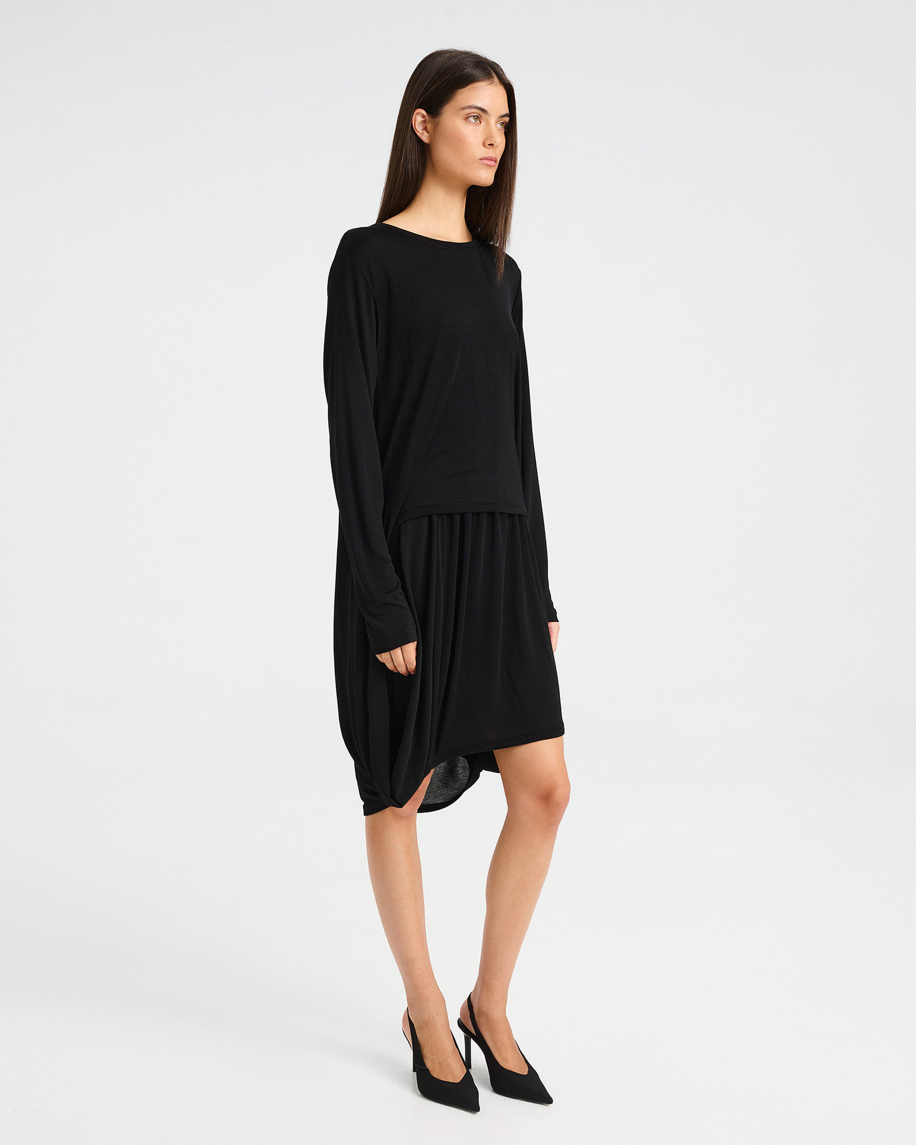 Viscose Mini Dress - 006505526 - image 3