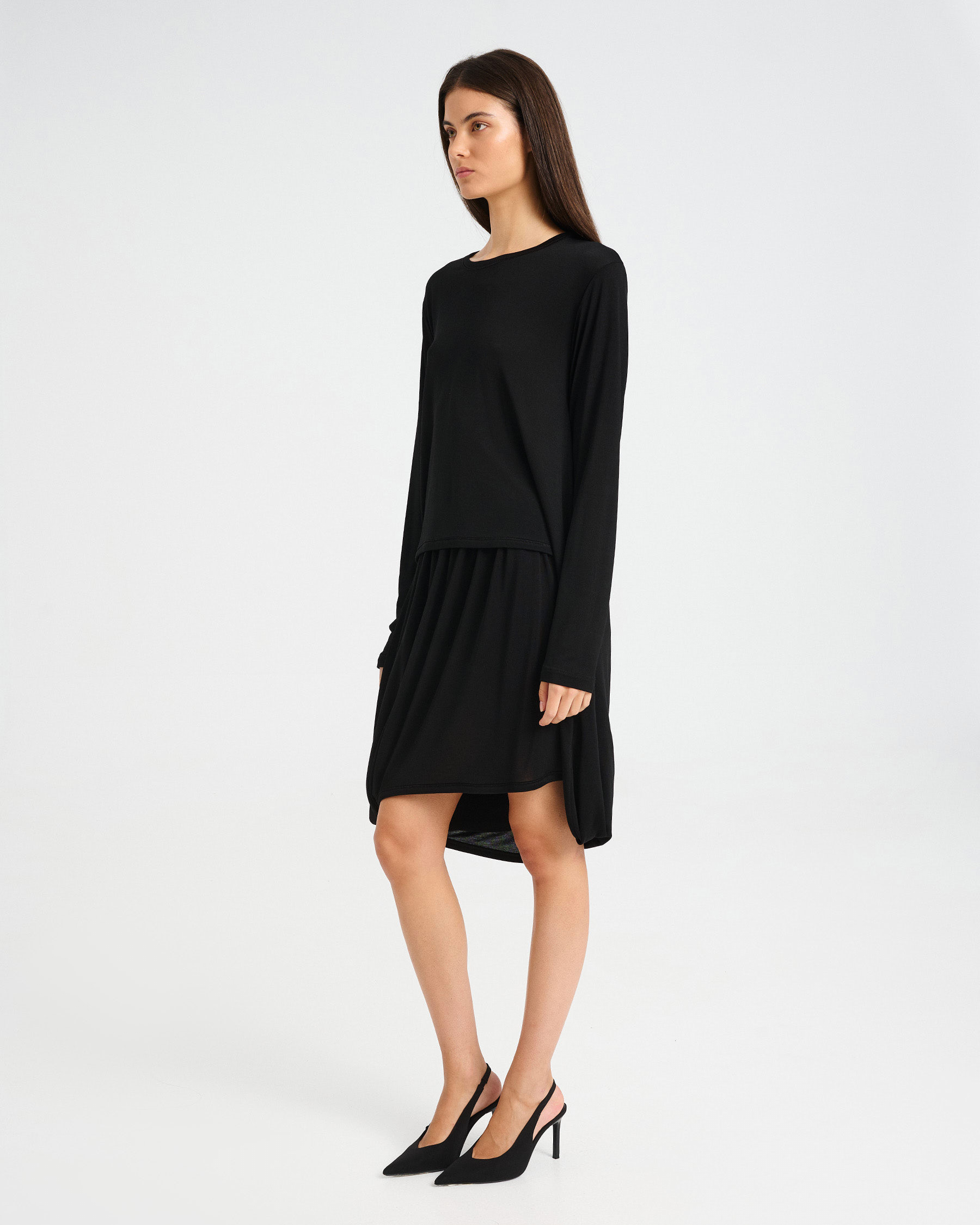 Viscose Mini Dress - 006505526 - image 4
