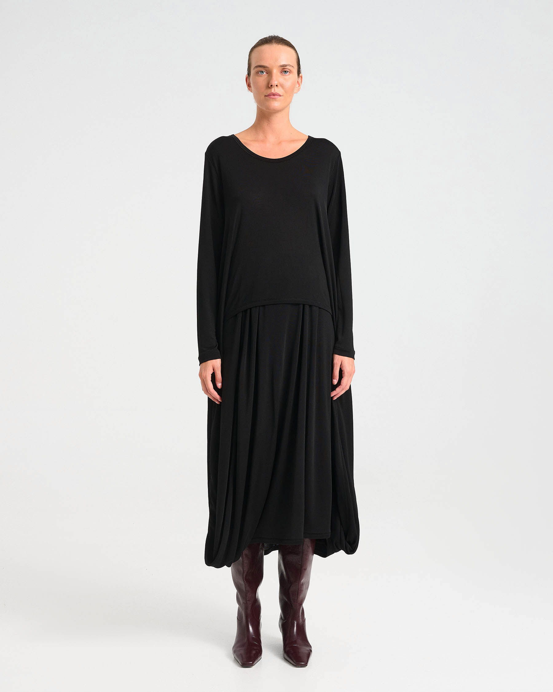 Viscose Midi Dress - 006505527 - image 1
