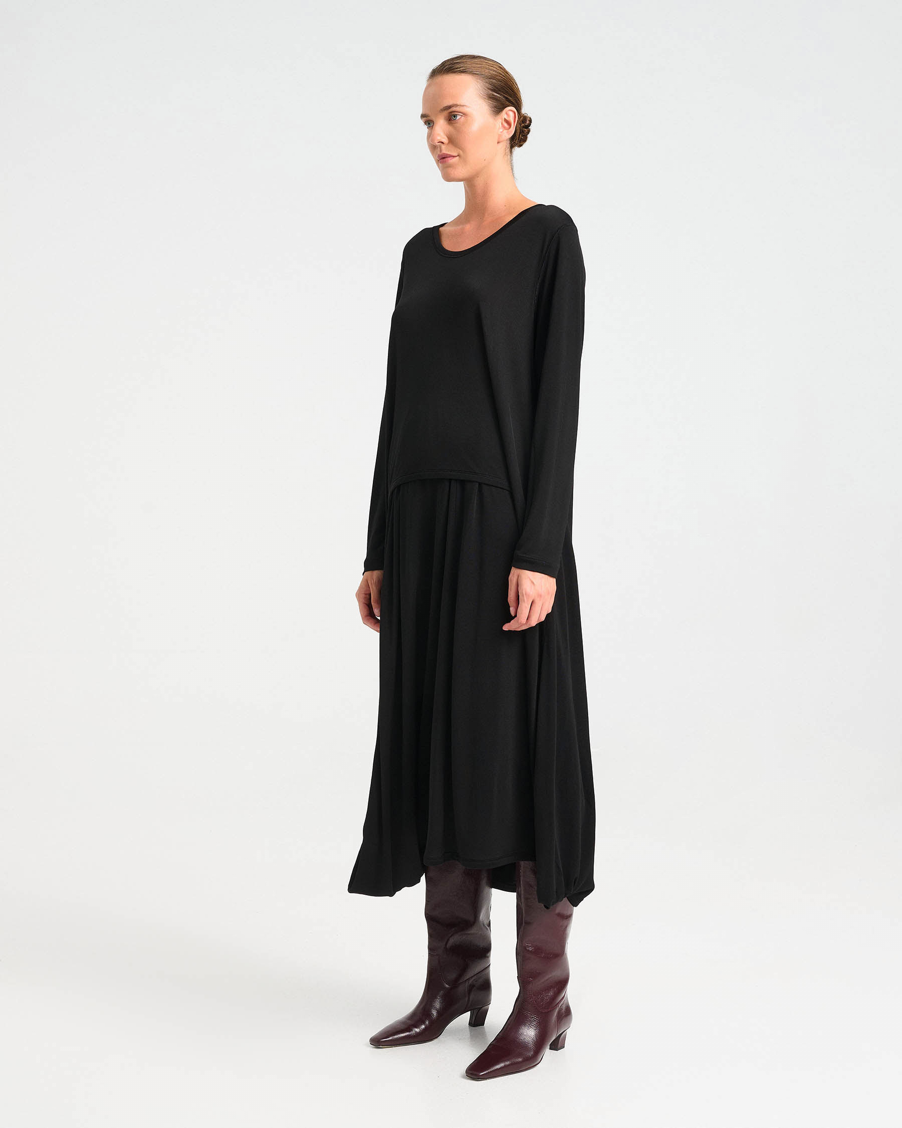 Viscose Midi Dress - 006505527 - image 3
