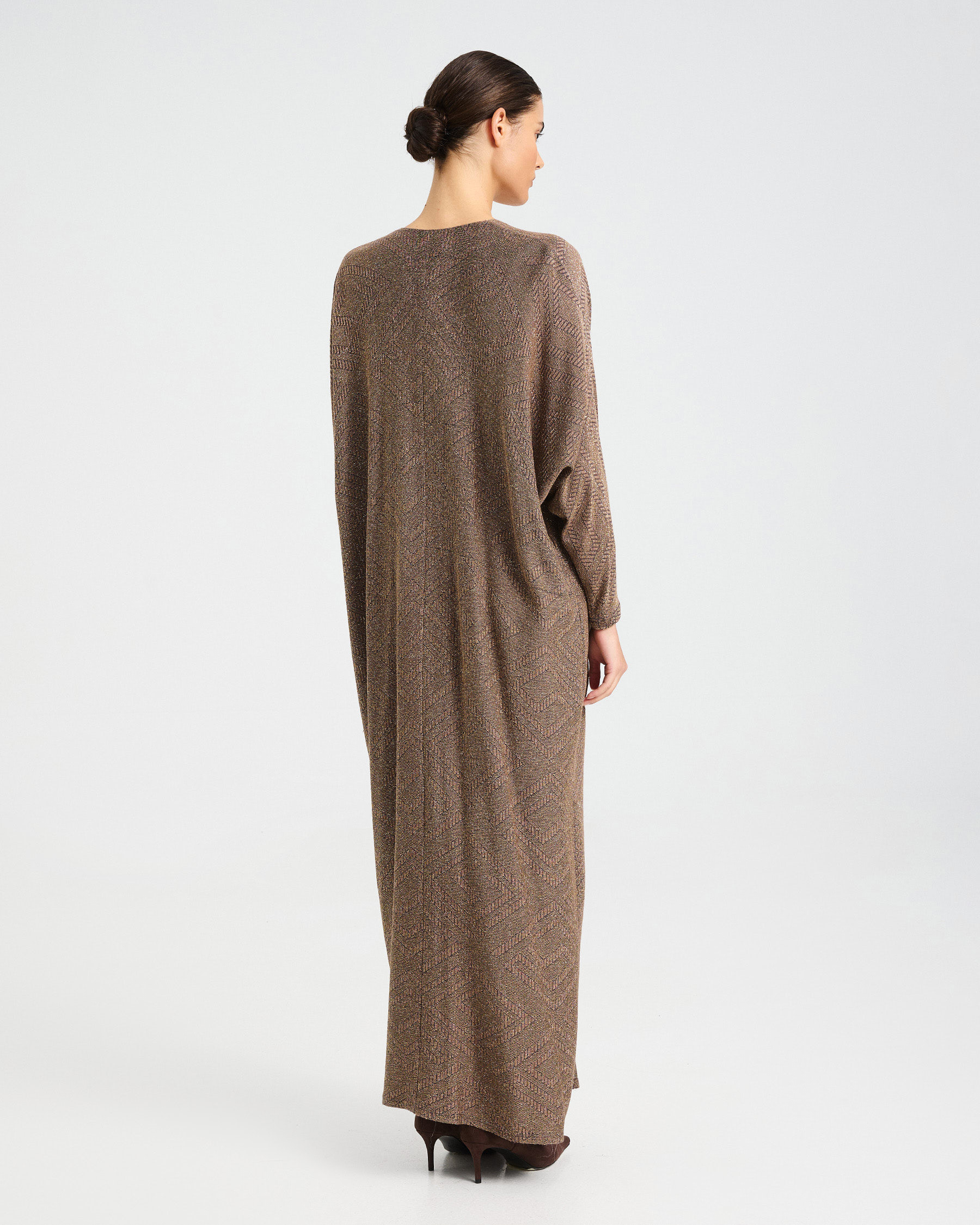 Lurex Jacquard Maxi Dress - 006515166 - image 4