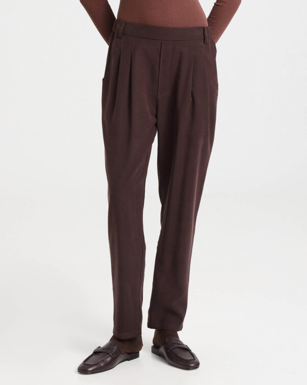 Pleated Viscose Trousers - 006693021 - image 2