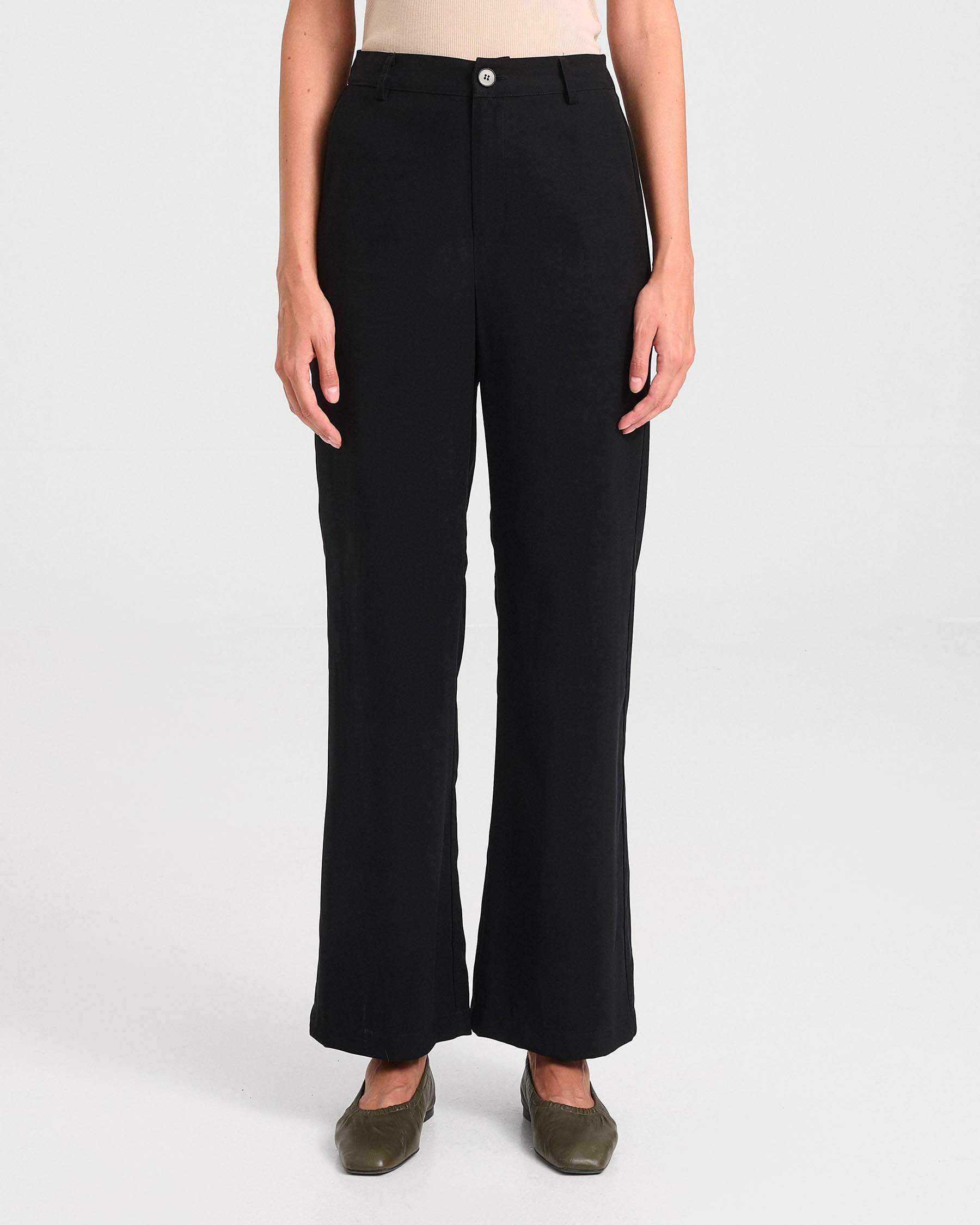 Wide-Leg Viscose Trousers - 006693089 - image 2