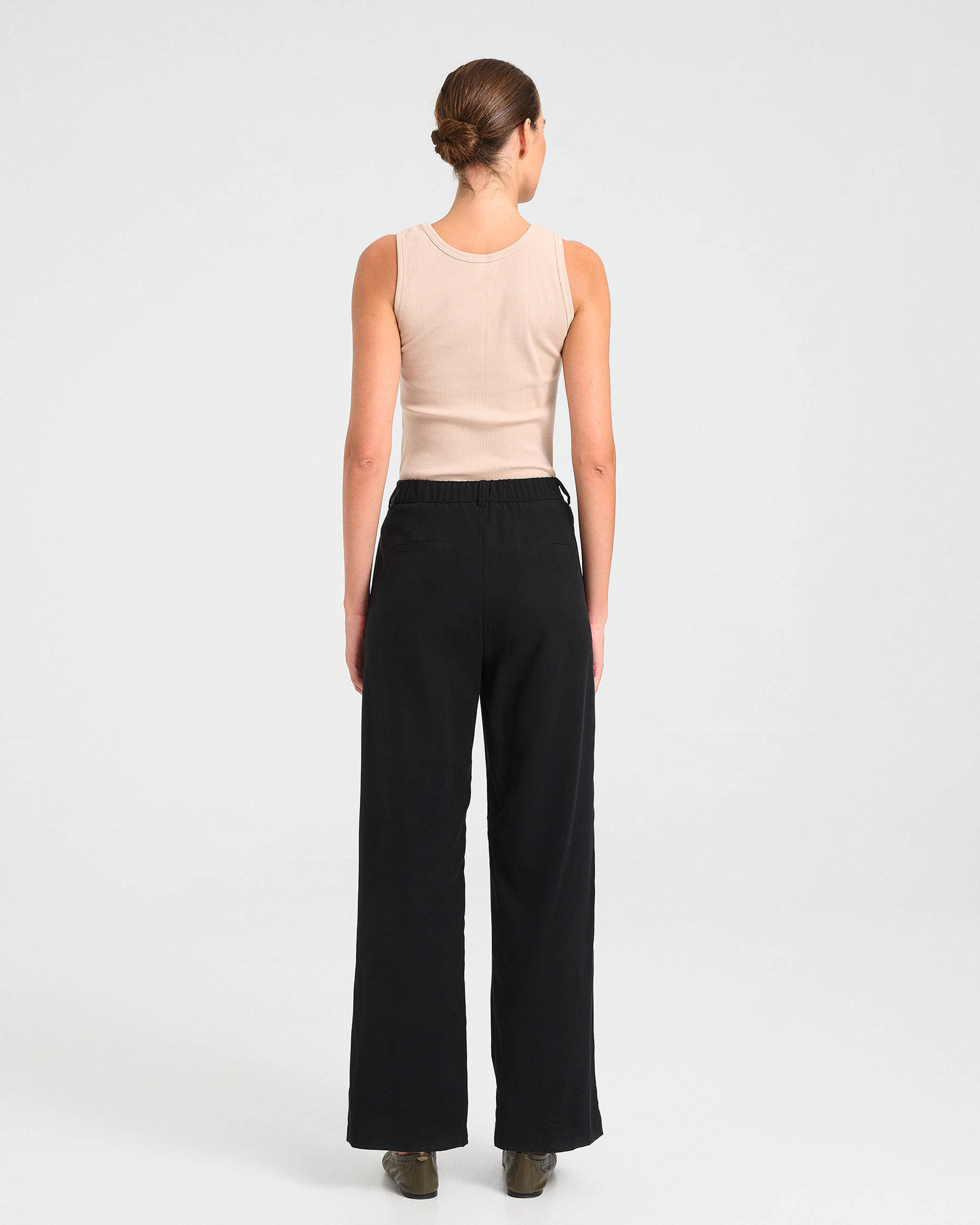 Wide-Leg Viscose Trousers - 006693089 - image 4