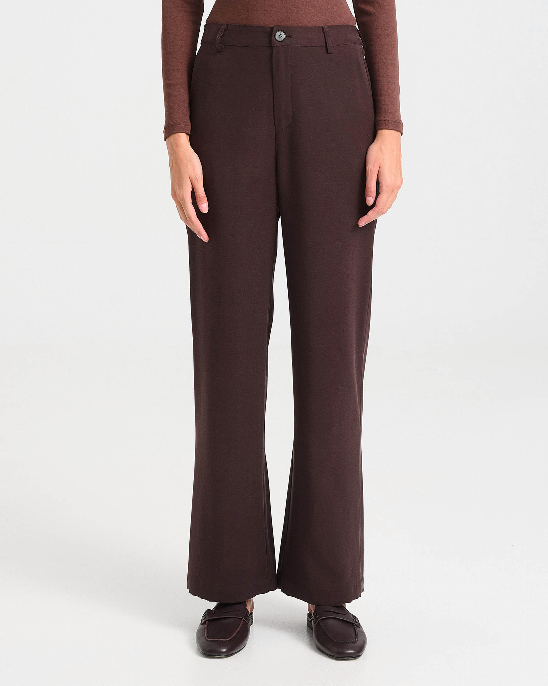 Wide-Leg Viscose Trousers - 006693089 - image 5