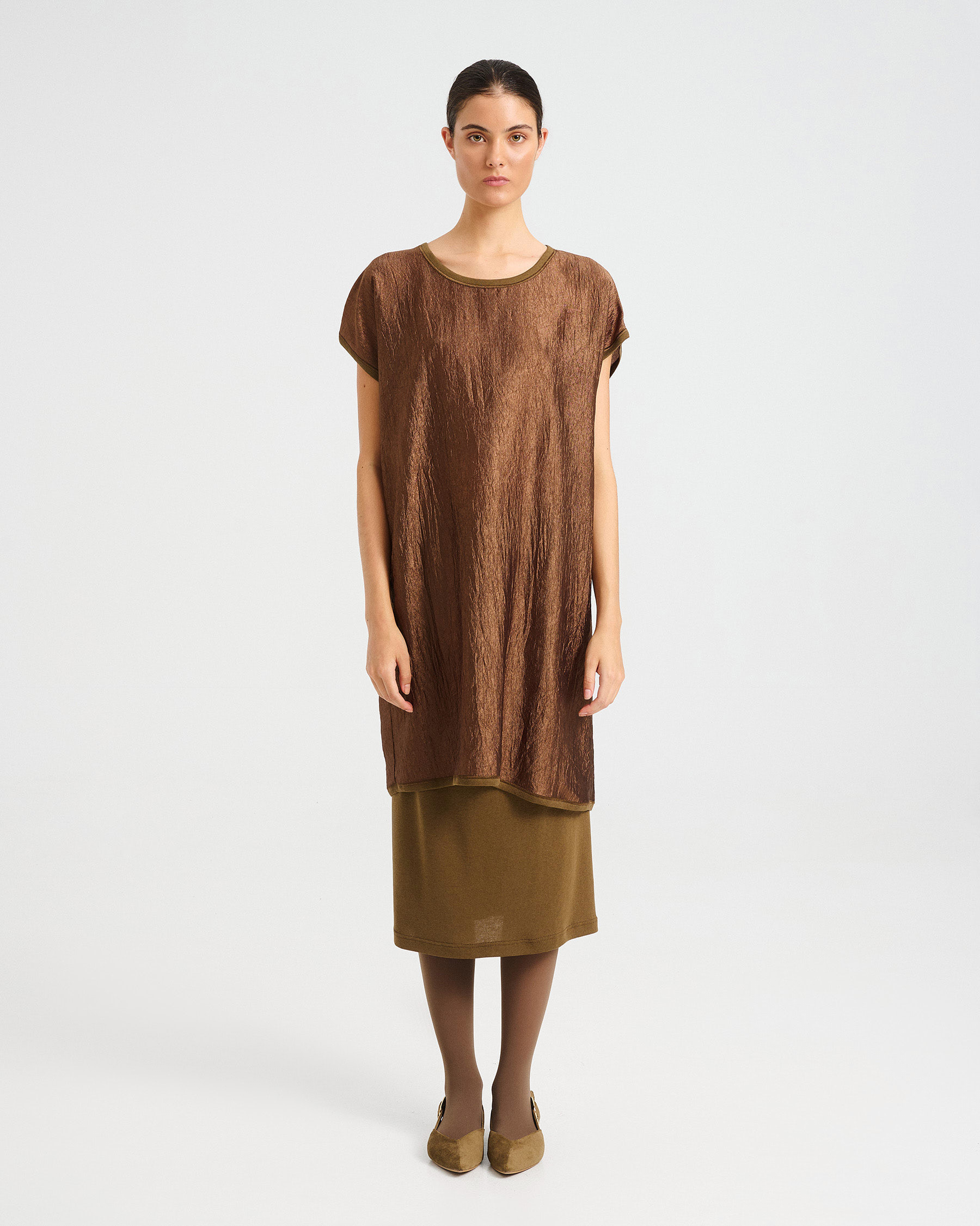 Acetate Mini Dress - 006875102 - image 6